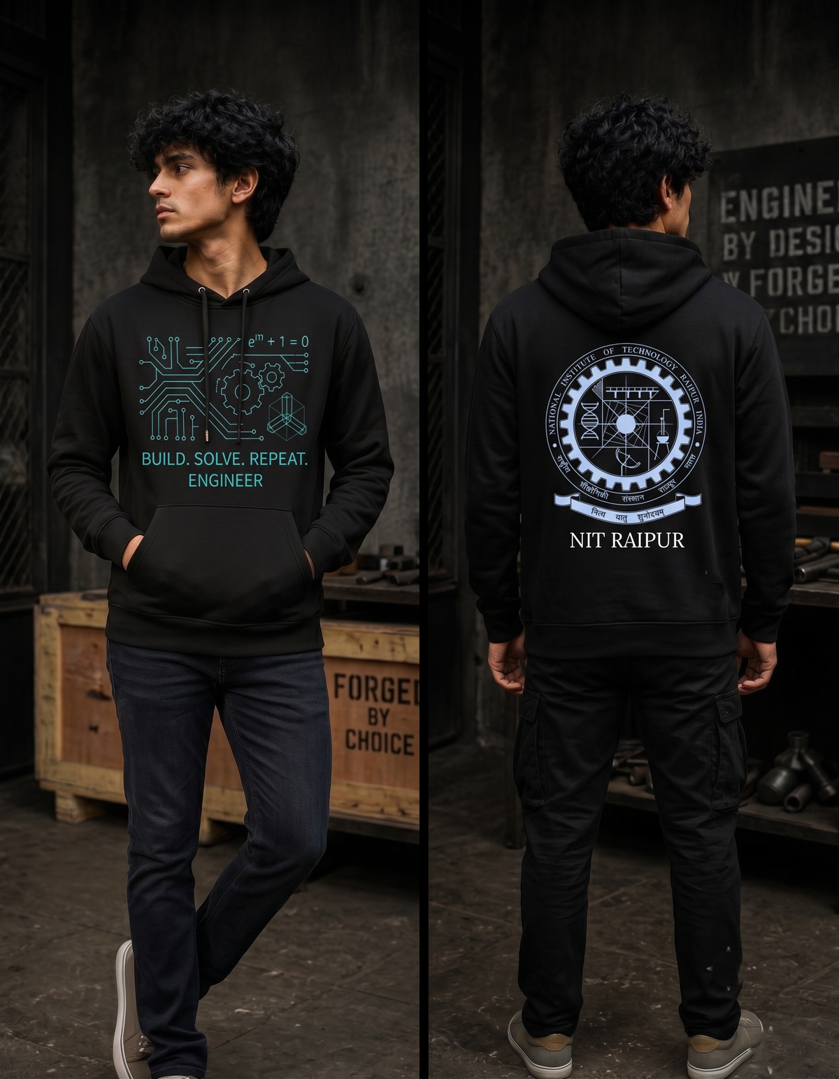 Build Solve Repeat Engineer – Hoodie | NIT Raipur