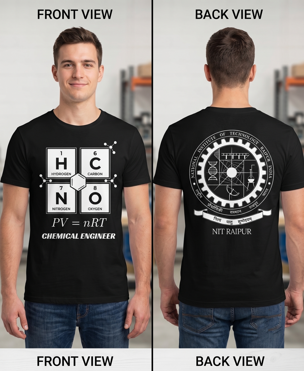 HCNO Chemical Engineer – Stretch T-Shirt | NIT Raipur