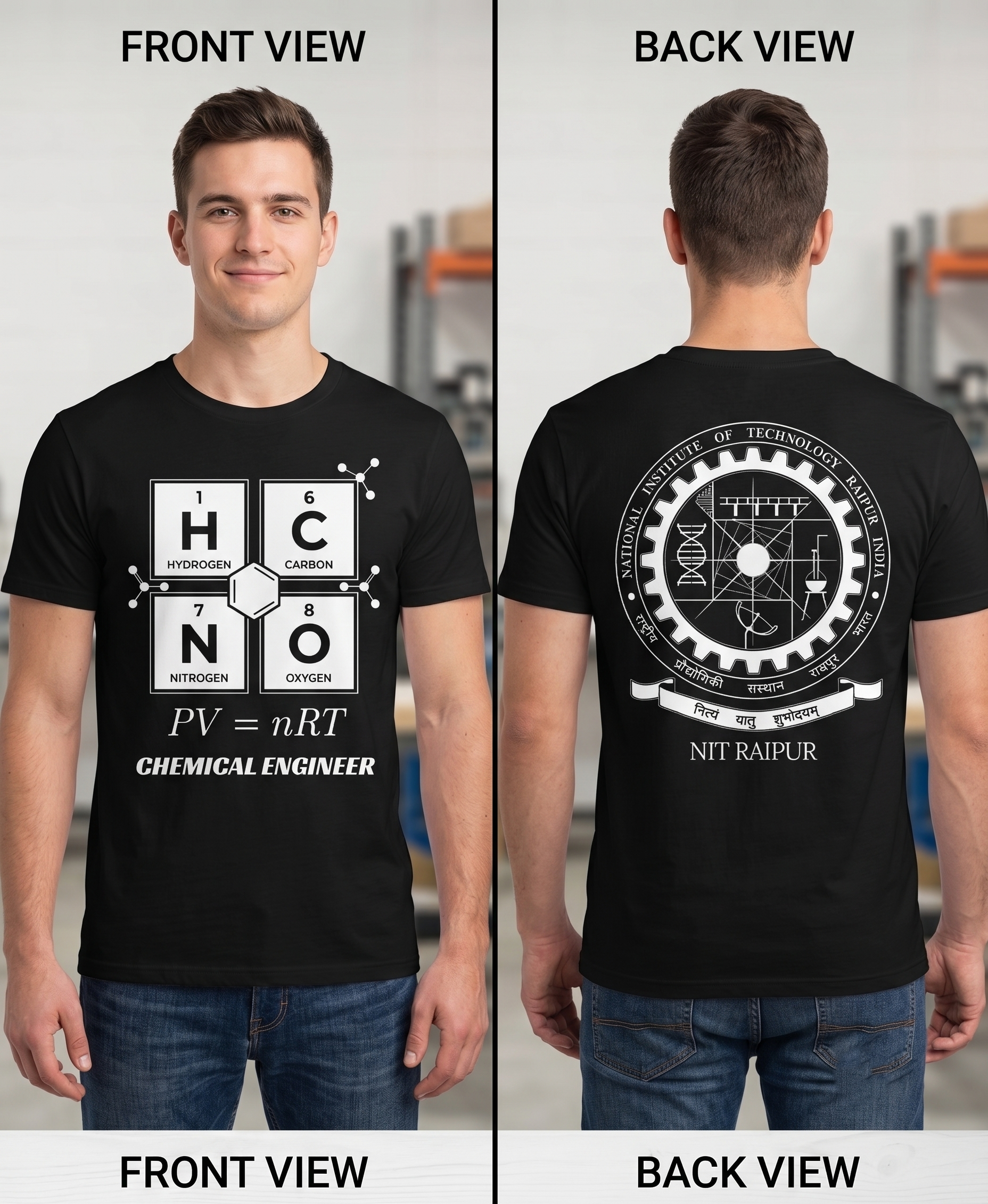 HCNO Chemical Engineer – Stretch T-Shirt | NIT Raipur