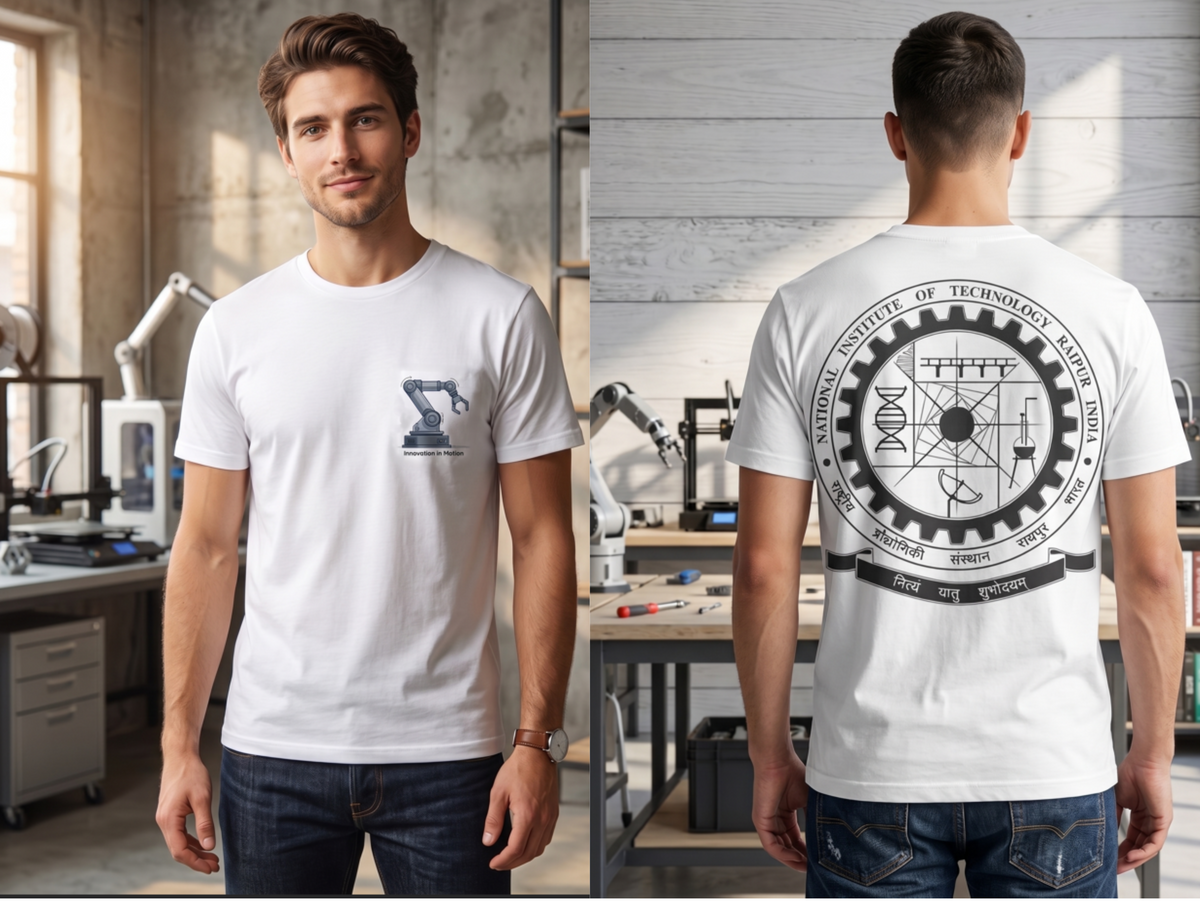Robotic Arm – Round Neck T-Shirt | Unisex | NIT Raipur